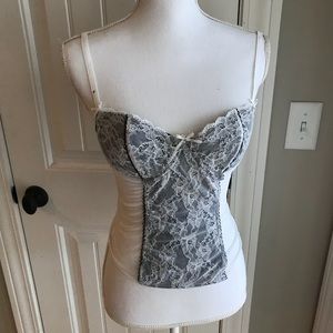 White & Black Sheer Bustier